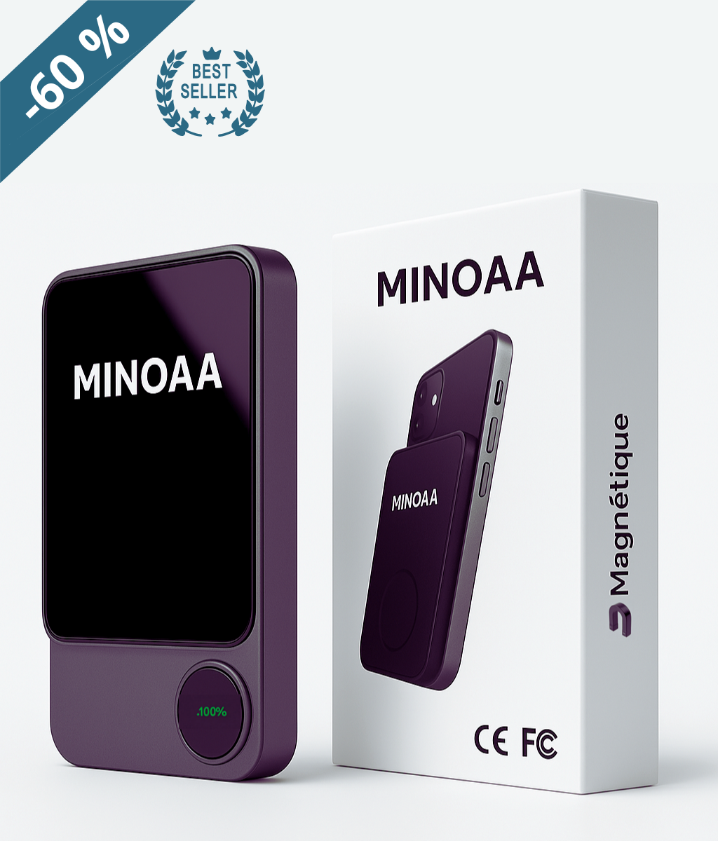 Batterie externe magnétique - Minoaa™ -60 %
